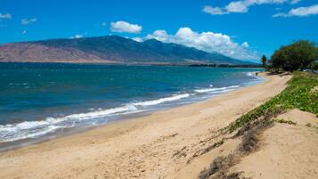 Platja a a prop, gandules de platja i tovalloles de platja