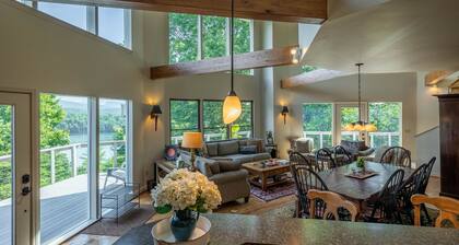Lower rates/flexible calendar Waterfront Home w/ Private Dock and Mountain Views