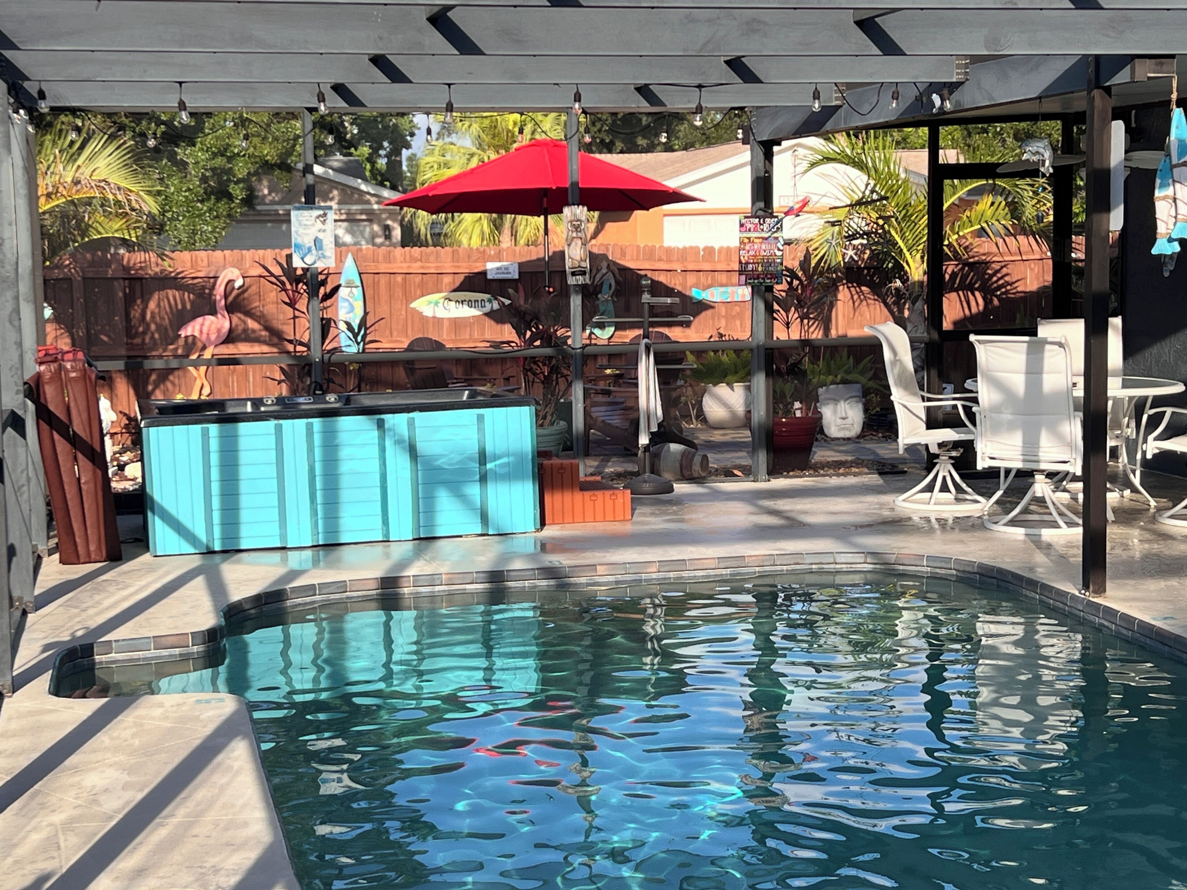 Outdoor pool, a heated pool