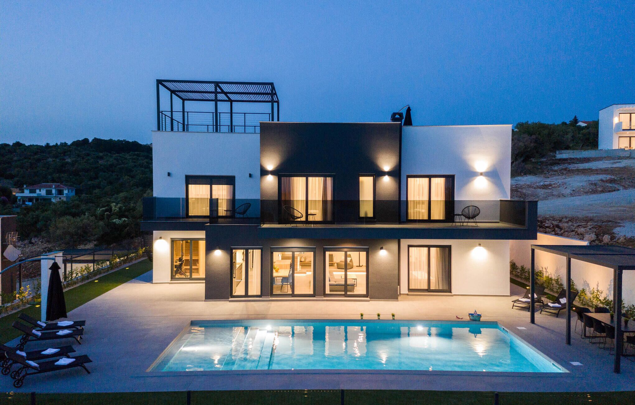 A heated pool