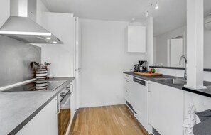Frigorífico, horno, placa de cocina y lavavajillas