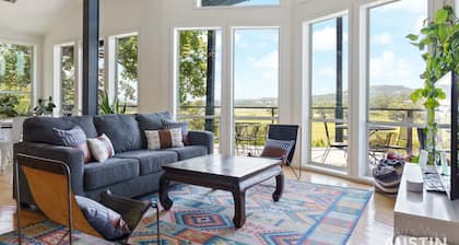 Sunset Waterfront Escape w/ Pool & River Views, Minutes to Lake Travis!