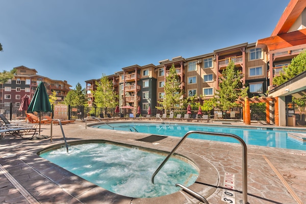 One of multiple outdoor pools.