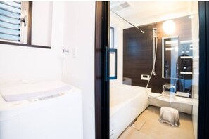 Hair dryer, towels