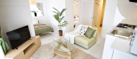 2 Schlafzimmer, Schreibtisch, BĂŒgeleisen/BĂŒgelbrett, kostenloses WLAN