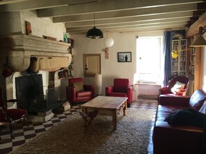 Smart TV, fireplace, DVD player, books - Pretty old house ideal for small groups (Léogeats)