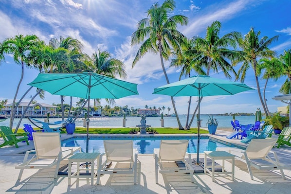 Outdoor pool, a heated pool