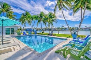 Outdoor pool, a heated pool