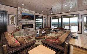 TV, fireplace, DVD player