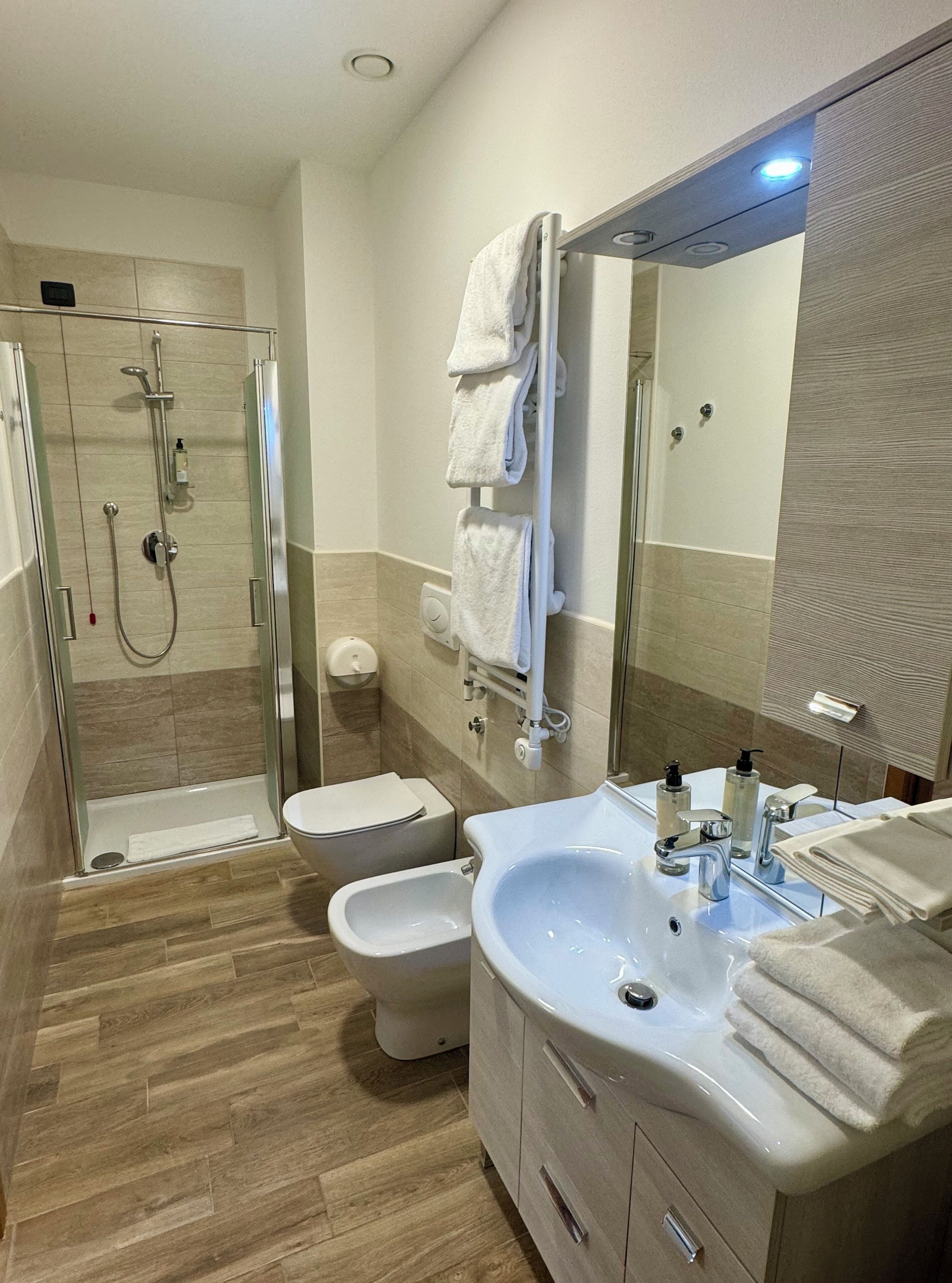 Triple Room | Bathroom | Shower, free toiletries, hair dryer, bidet