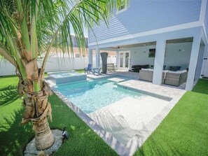 A heated pool