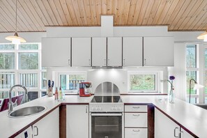 Frigorifero, piano cottura, lavastoviglie, macchina per tè/caffè