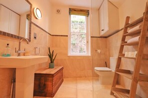 Dusche, Handtücher, Seife, Shampoo