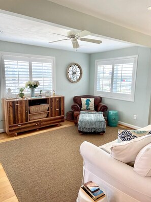 Smart TV, DVD player, books