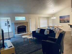 Smart TV, fireplace, offices