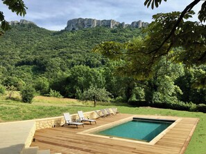 Outdoor pool, a heated pool