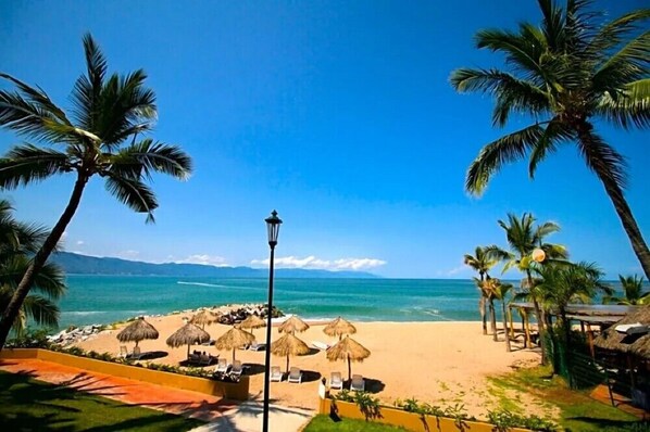 Beach nearby, sun loungers - Cozy 2BR Condo with Private Balcony and Views (Puerto Vallarta)