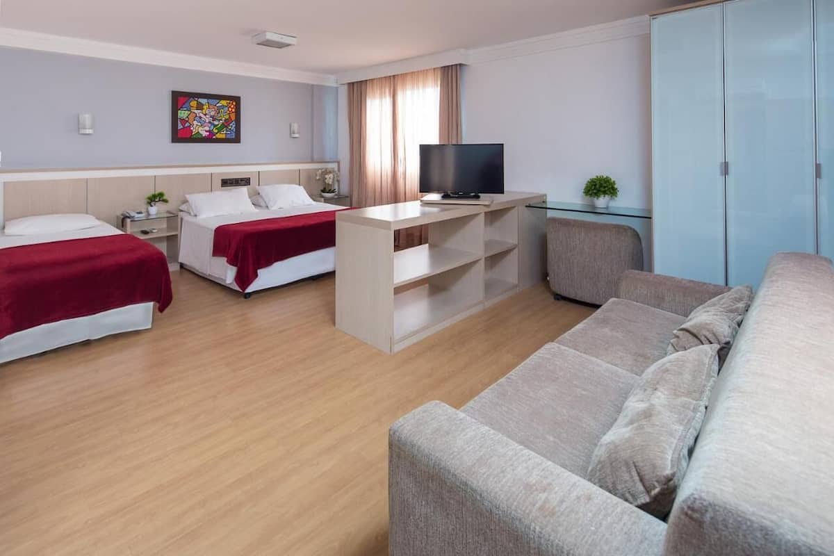 Minibar, blackout curtains, iron/ironing board, free WiFi