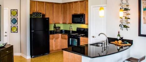 公寓, 2 間臥室 | 私人廚房 | 大型雪櫃/冰箱、微波爐、焗爐、爐具