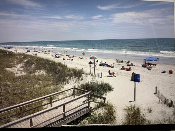 Playa en los alrededores, camastros y toallas de playa 