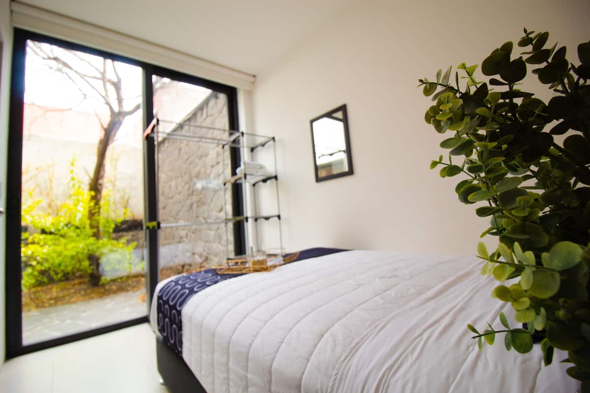 Blackout curtains, iron/ironing board, free WiFi, bed sheets