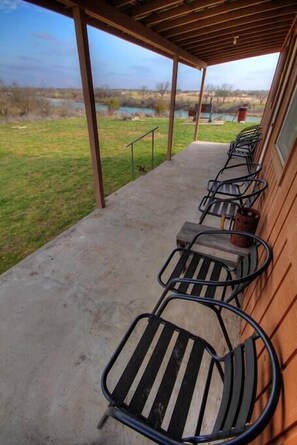 Terrace/patio - Llano River Ranch - Riverfront Cabin on 100 Acres! (Llano County)