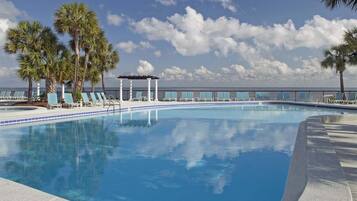 Outdoor pool, a heated pool