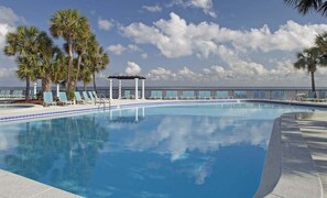 Outdoor pool, a heated pool - Dream vacation home with 6-seater golf cart; screen porch; upstairs balcony (Miramar Beach)