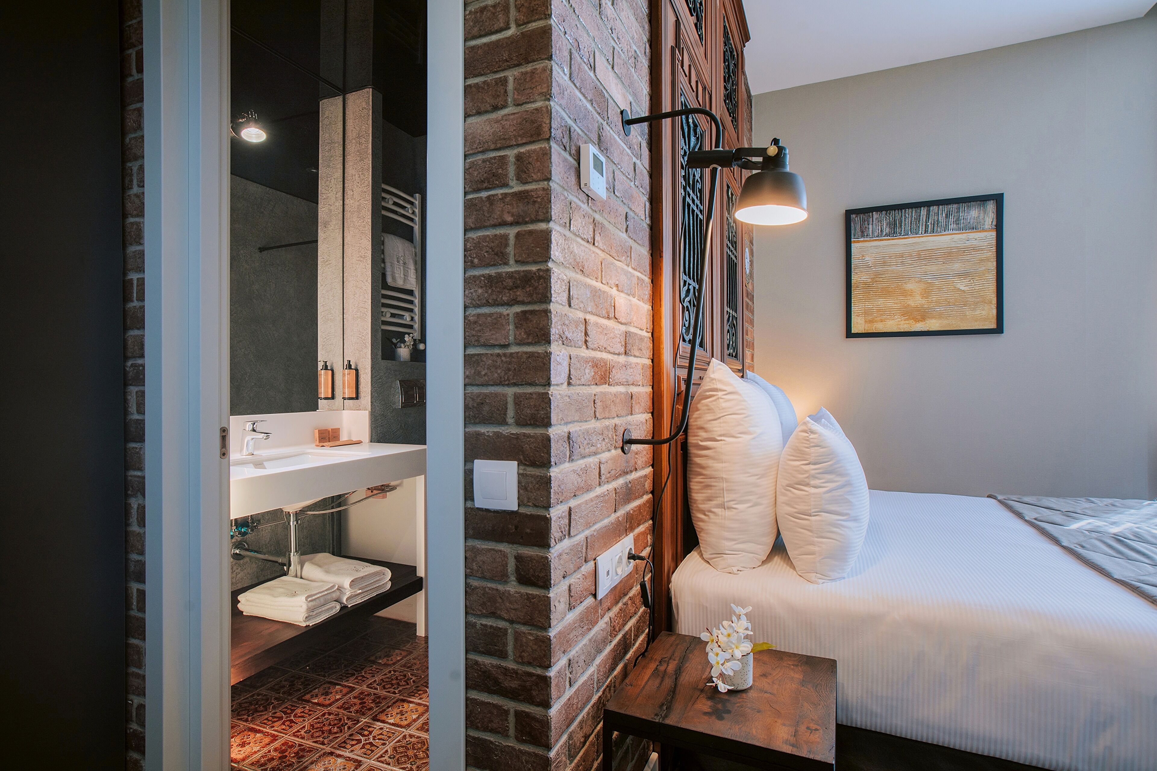 double room | bathroom | shower, slippers, bidet, towels