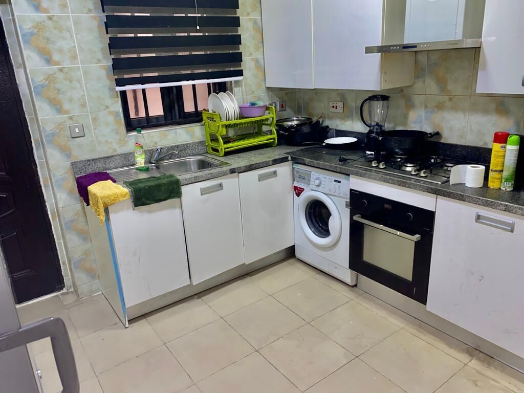 Fridge, microwave, dishwasher, toaster