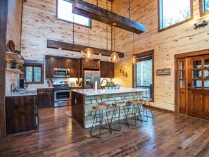 Oven, stovetop, dishwasher, coffee/tea maker