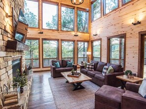 TV, fireplace, DVD player