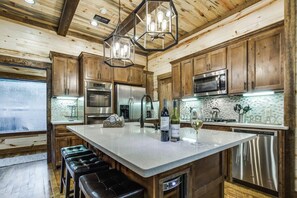 Oven, stovetop, dishwasher, coffee/tea maker