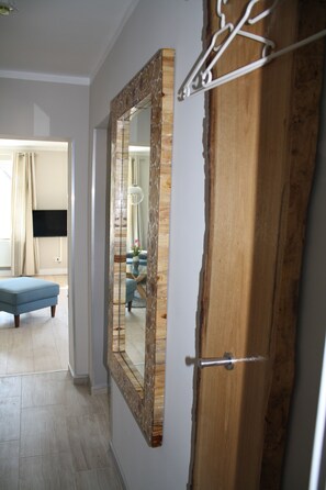 40-inch flat-screen TV with satellite channels, TV