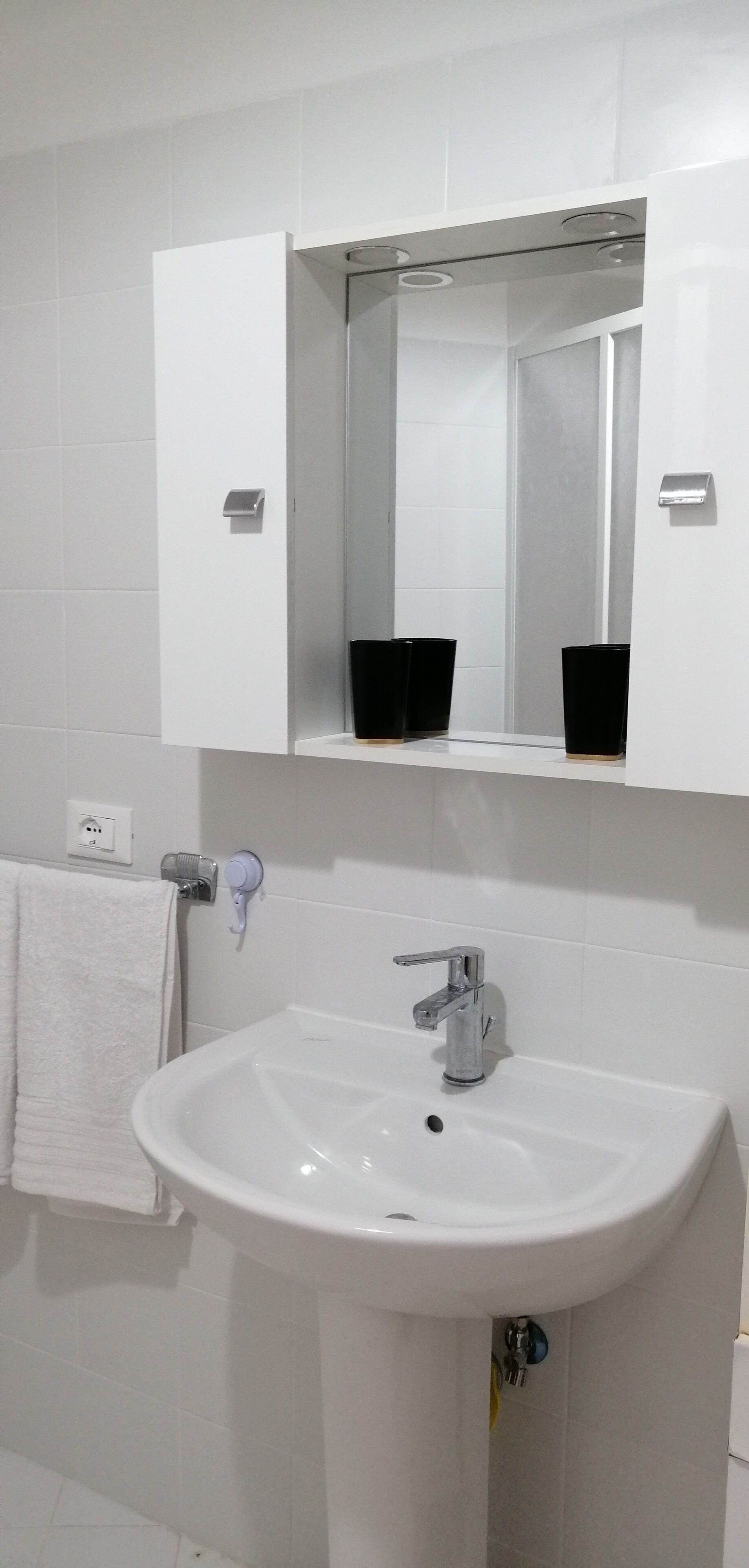Dusche, Haartrockner, Bidet, Handtücher