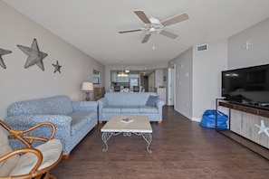 TV, DVD player - Ashworth 306 - Ocean Front 2 Bedroom Condo - Accommodates 6 (North Myrtle Beach)