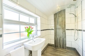 Dusche, Haartrockner, Handtücher