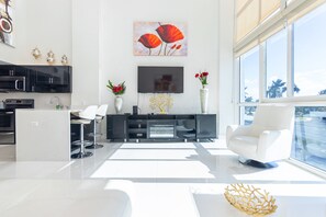 Presidential-Loft | Verdunkelungsvorhänge, Bügeleisen/Bügelbrett, kostenlose Babybetten