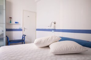 1 bedroom, desk, iron/ironing board, travel cot