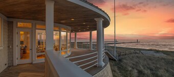 Lake Michigan & channel, Saugatuck.  8 bedrooms, heated pool in season, hot tub.