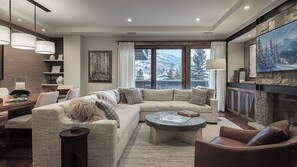 TV, fireplace, video games, offices