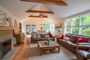 Smart TV, caminetto, lettore DVD, tavolo da calcetto