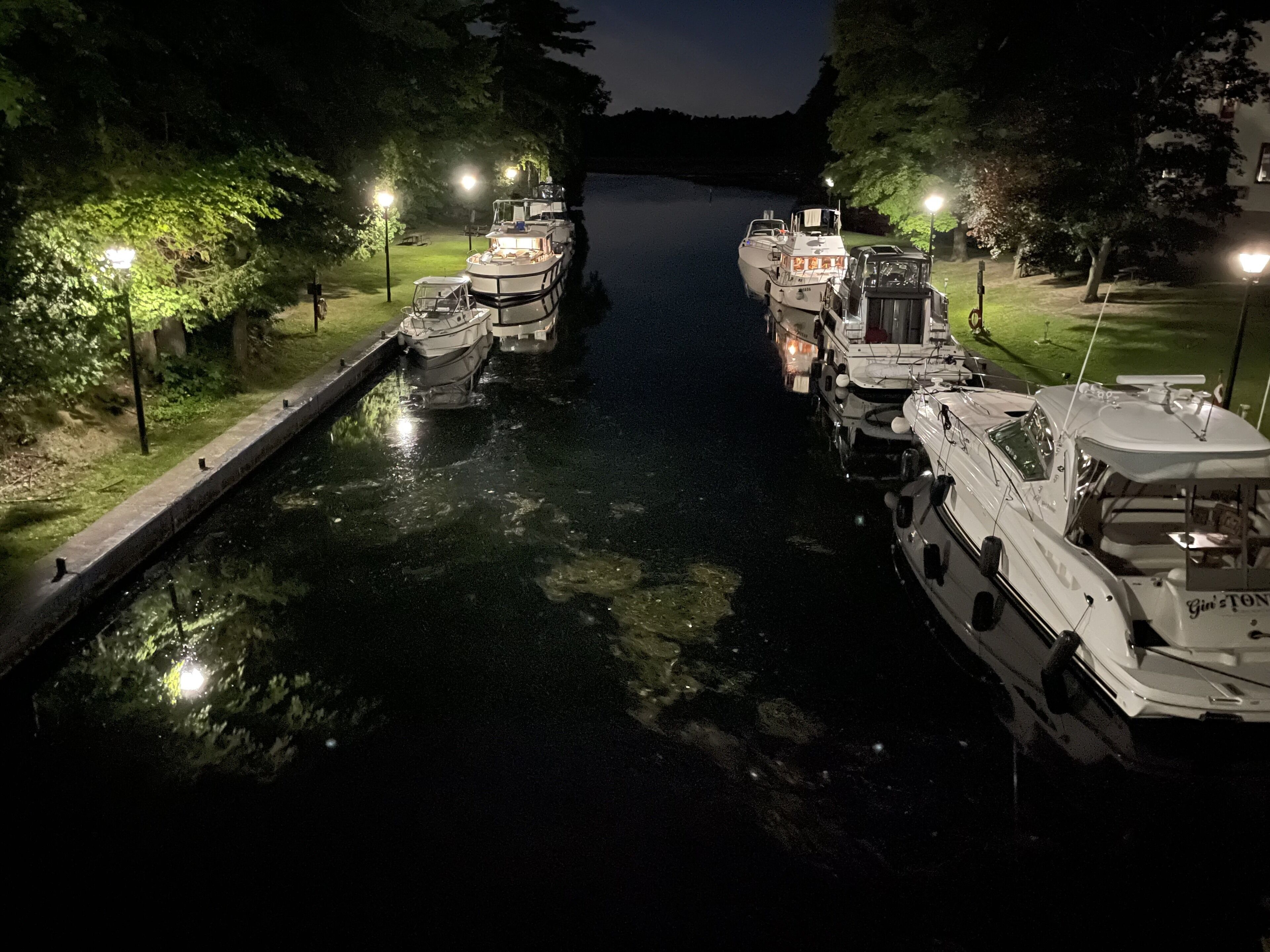 The Locks at night 