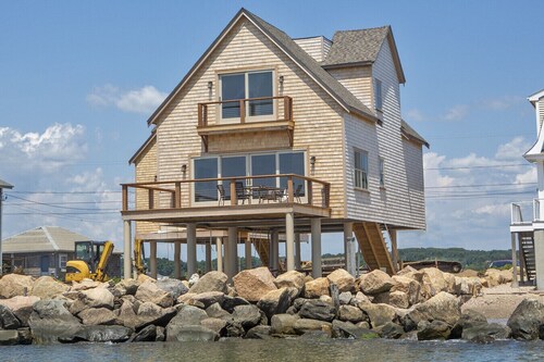 Beachfront home with heated pool