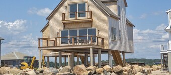 Beachfront home with heated pool