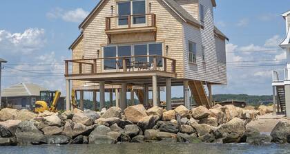 Beachfront home with heated pool
