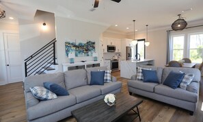 House, Multiple Beds (La Maison Bleue at Cape San Blas) | Living room - La Maison Bleue @ Cape San Blas (Port St. Joe)