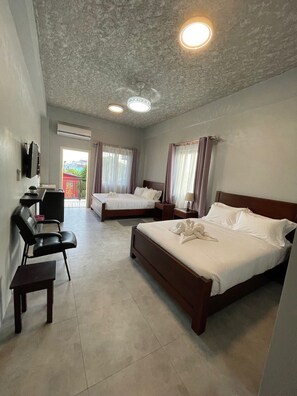 Pillow-top beds, in-room safe, desk, laptop workspace