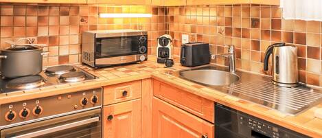 Microwave, oven, dishwasher, toaster