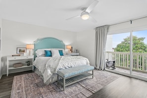 4 bedrooms, desk, iron/ironing board, travel cot